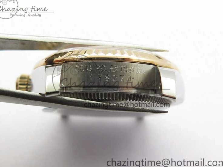 RG SS President Stick Markers NH05A Best GSF 178274 SEIKO 31mm Datejust Edition on Bracelet Dial SS RG Silver 1123